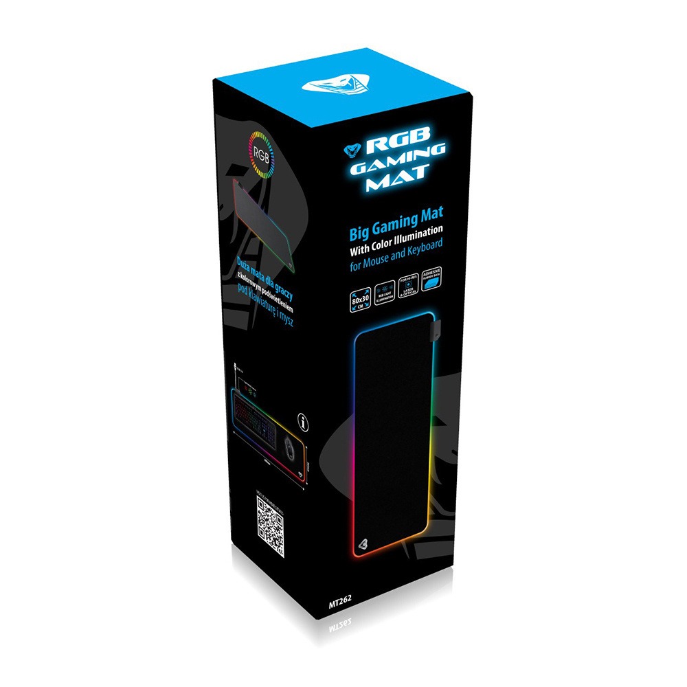 Игровая поверхность Media-Tech RGB Gaming Mat MT262 Black Игровая поверхность Media-Tech RGB Gaming Mat MT262 Black