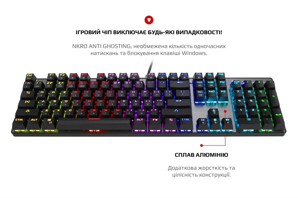 Комплект (клавіатура, мишка) Motospeed CK888 Outemu Red Silver/Black (mtck888mr)