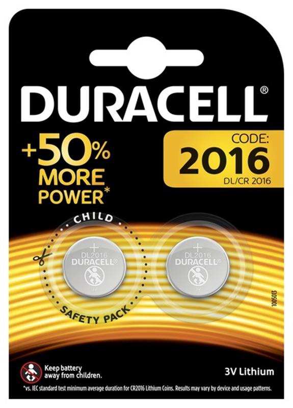 Батарейка Duracell DL 2016 BL 2шт