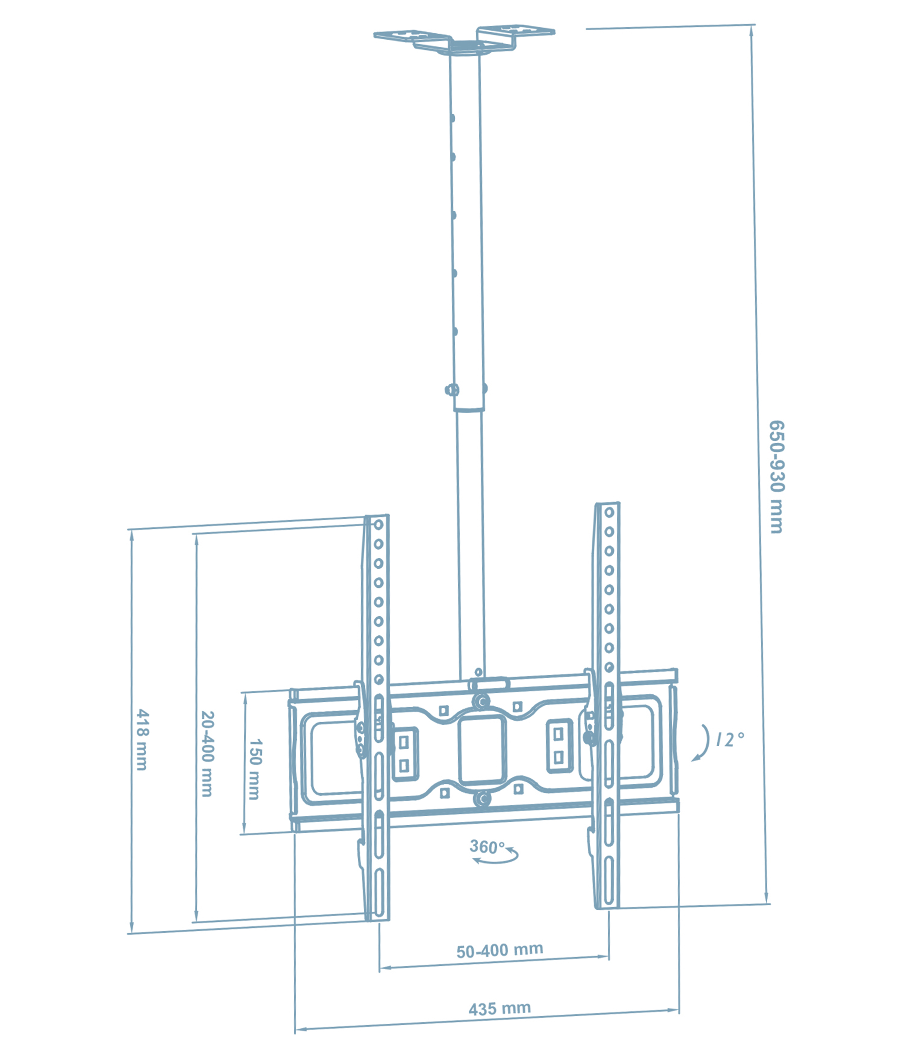 Кронштейн Walfix CM-41B (VESA400х400)