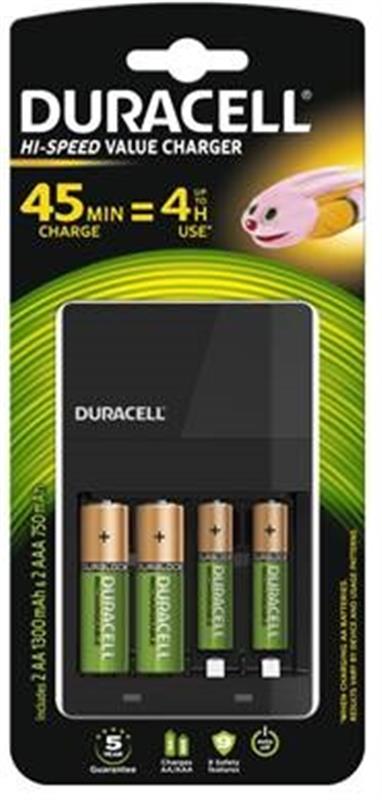 Зарядний пристрій Duracell CEF14 + AA/HR06 NI-MH 1300 mAh BL 2шт + AAA/HR03 NI-MH 750 mAh BL 2шт