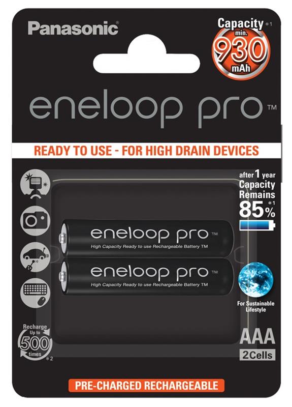 Акумулятори Panasonic Eneloop Pro AAA/HR03 NI-MH 930 mAh BL 2 шт