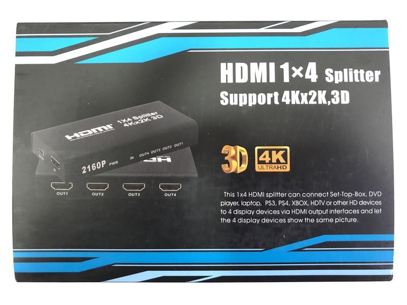 Розгалужувач (спліттер) Atcom (15190) HDMI 4 порти, підтримка UHD 4K