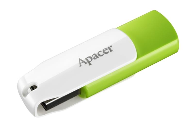 Флеш-накопичувач USB 64GB Apacer AH335 White/Green (AP64GAH335G-1)