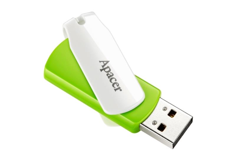 Флеш-накопичувач USB 32GB Apacer AH335 White/Green (AP32GAH335G-1)