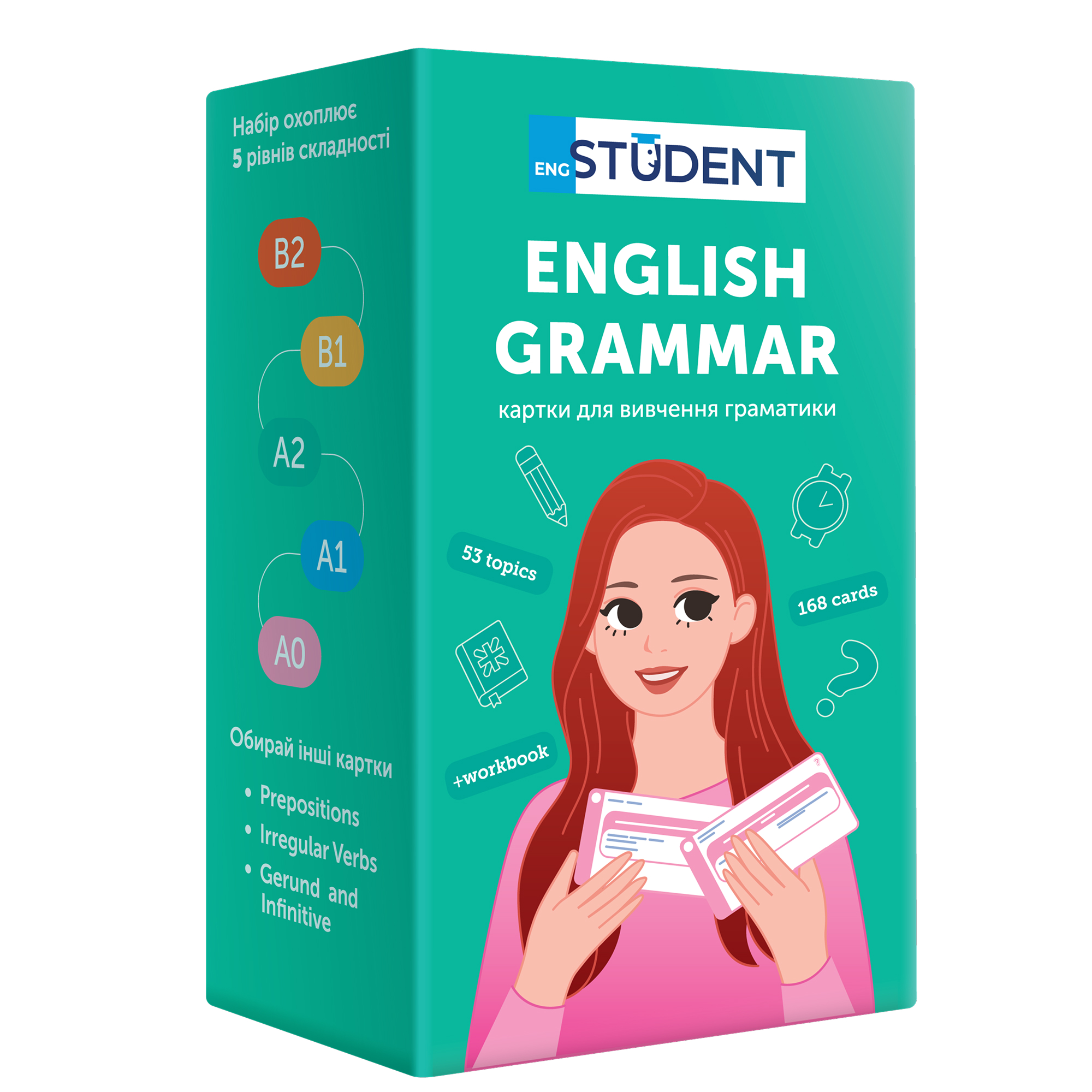 Картки для вивчення англійської мови English Student. English Grammar
