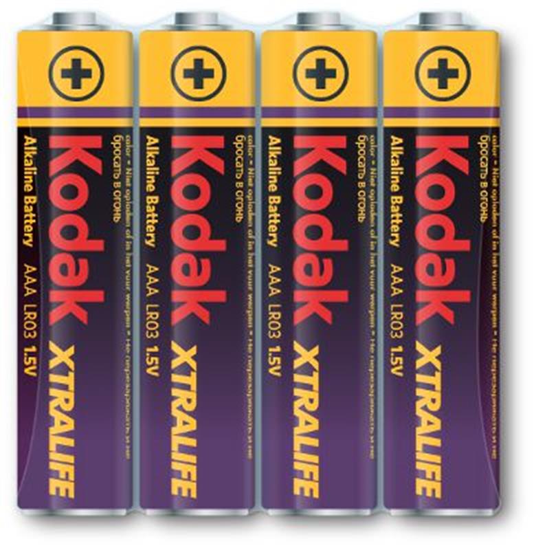 Батарейка Kodak XtraLife AAA/LR03 уп. 4шт, коробка