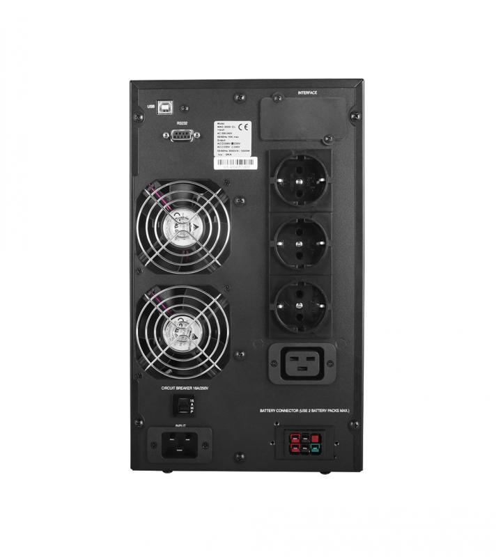 Джерело безперебійного живлення Powercom MAC-3K IEC, Online, 9 х IEC, USB, RJ-45, метал (00230048) Джерело безперебійного живлення Powercom MAC-3K IEC, Online, 9 х IEC, USB, RJ-45, метал (00230048)