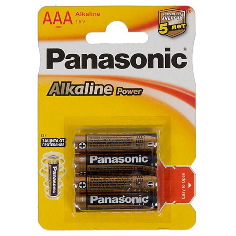 Батарейка Panasonic Alkaline Power AAA / LR03 BL 4 шт (1366104)