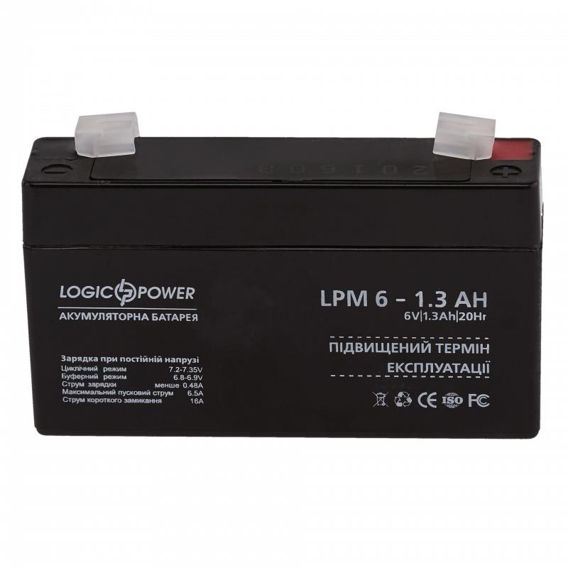 Акумуляторна батарея LogicPower LPM 6V 1.3AH (LPM 6 - 1.3 AH) AGM