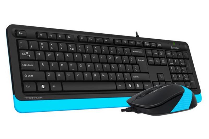 Комплект (клавіатура, миша) A4Tech F1010 Black/Blue