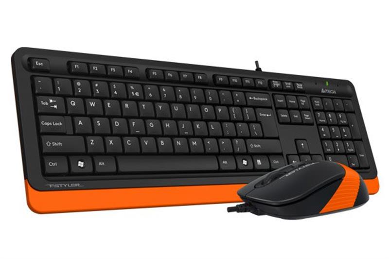 Комплект (клавіатура, миша) A4Tech F1010 Black/Orange