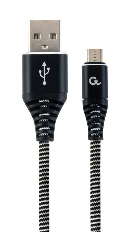 Кабель Cablexpert USB - micro USB (M/M), 2.1 А, преміум, 2 м, чорний (CC-USB2B-AMmBM-2M-BW)