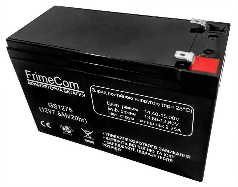 Аккумуляторная батарея FrimeCom 12V 7.5AH (GS1275) AGM Аккумуляторная батарея FrimeCom 12V 7.5AH (GS1275) AGM