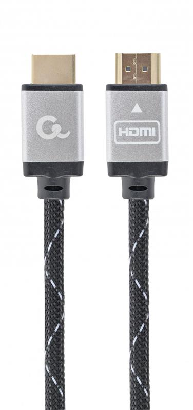 Кабель Cablexpert HDMI - HDMI V 2.0 (M/M), 3 м, чорний/сірий (CCB-HDMIL-3M) коробка