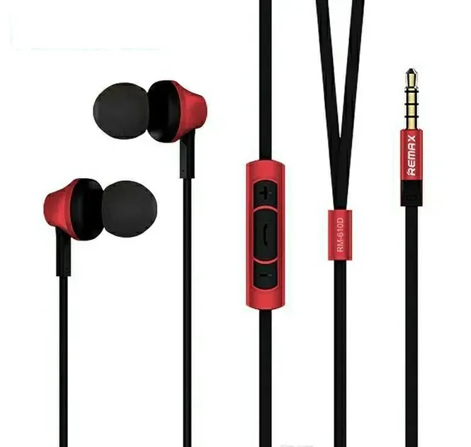 фото Навушники з мікрофоном Remax RM-610D Red