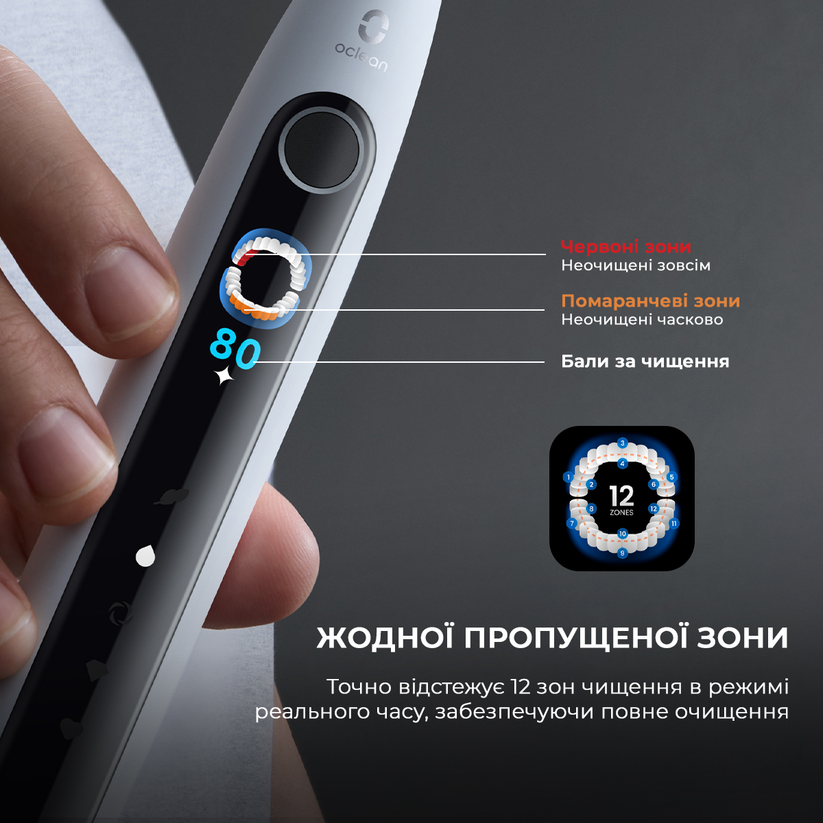Умная зубная электрощетка Oclean X Pro 20 Electric Toothbrush White (6970810556957) Умная зубная электрощетка Oclean X Pro 20 Electric Toothbrush White (6970810556957)