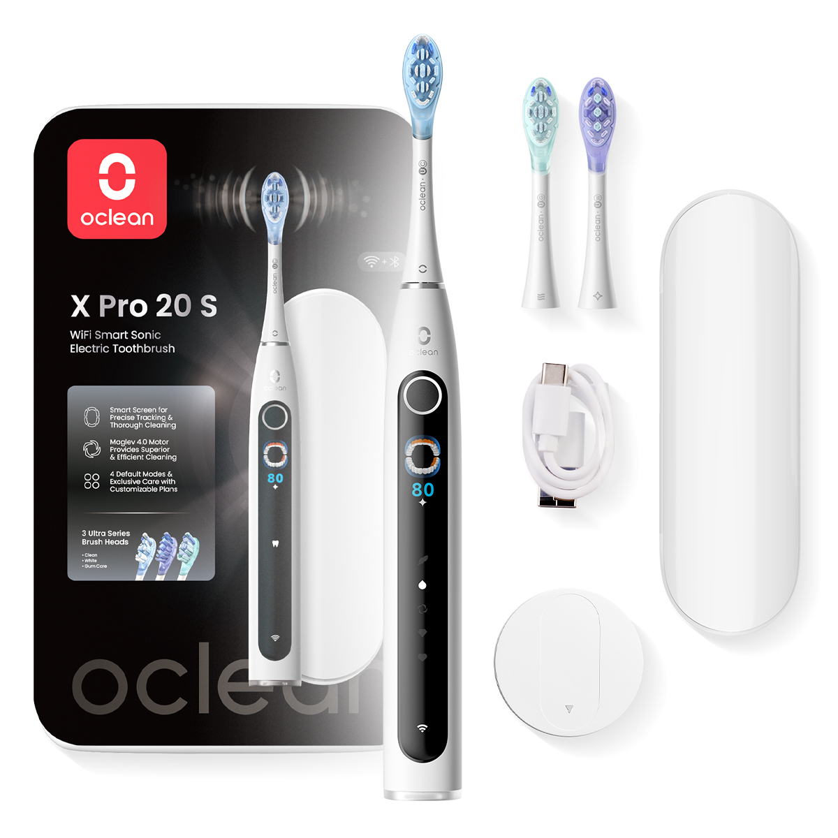 Умная зубная электрощетка Oclean X Pro 20 Set Electric Toothbrush White (6970810556971) Умная зубная электрощетка Oclean X Pro 20 Set Electric Toothbrush White (6970810556971)
