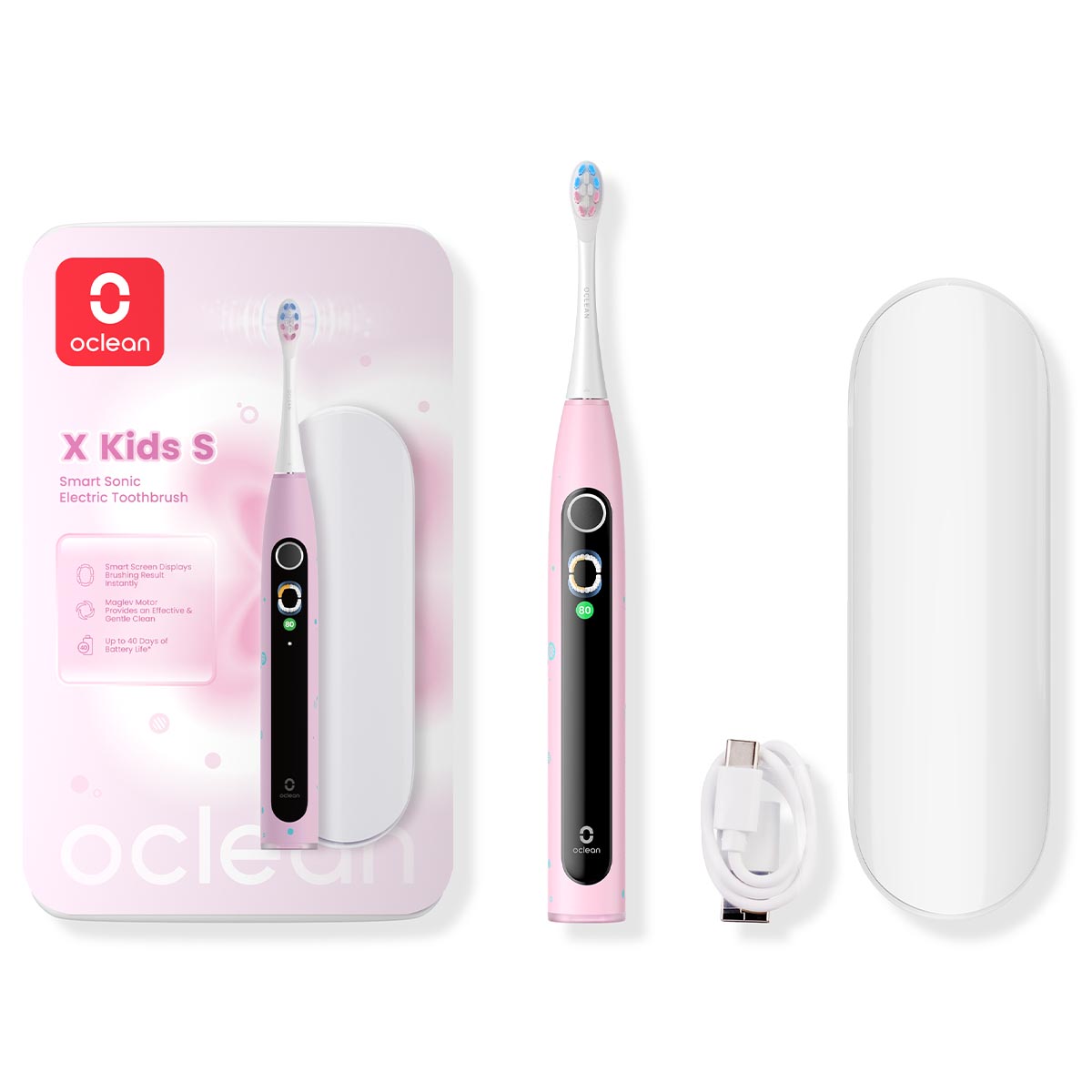 Умная зубная электрощетка Oclean X Kids Set Electric Toothbrush Pink (6970810557220) Умная зубная электрощетка Oclean X Kids Set Electric Toothbrush Pink (6970810557220)