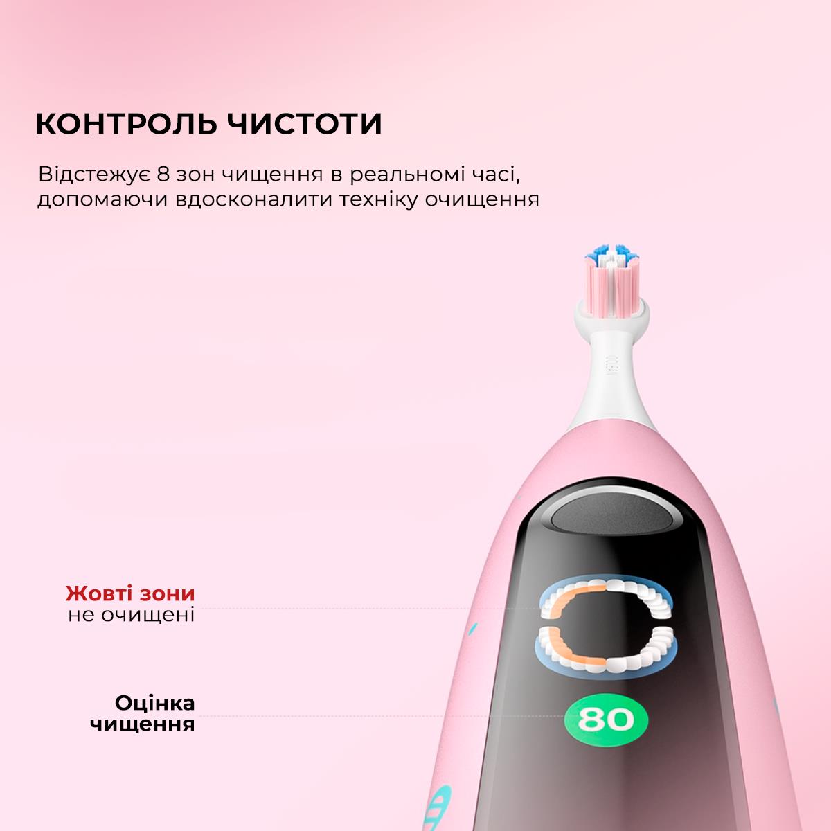 Умная зубная электрощетка Oclean X Kids Set Electric Toothbrush Pink (6970810557220) Умная зубная электрощетка Oclean X Kids Set Electric Toothbrush Pink (6970810557220)