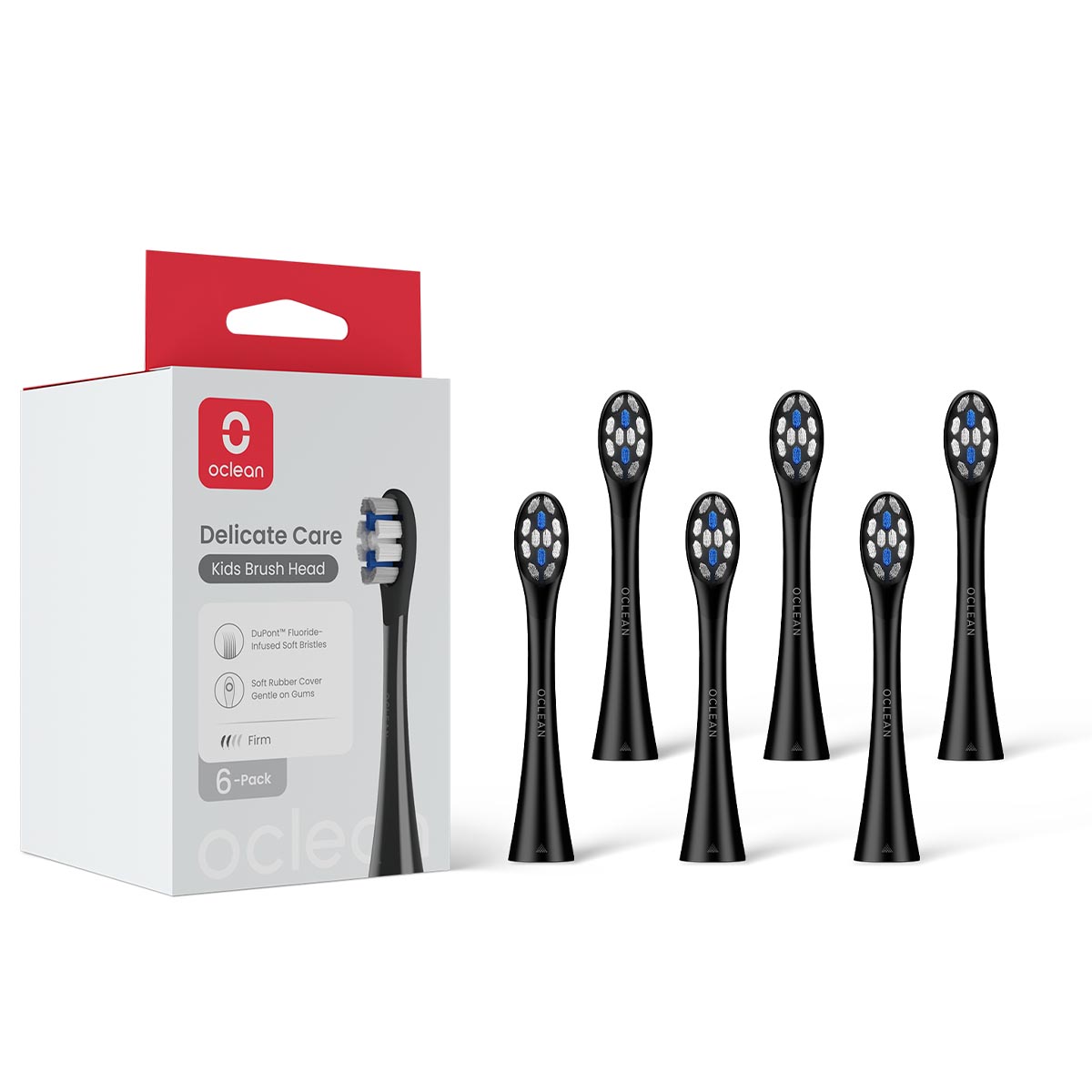 Насадка для зубной электрощетки Oclean X Kids P3K8 Black (6 шт) (6970810557381) Насадка для зубной электрощетки Oclean X Kids P3K8 Black (6 шт) (6970810557381)