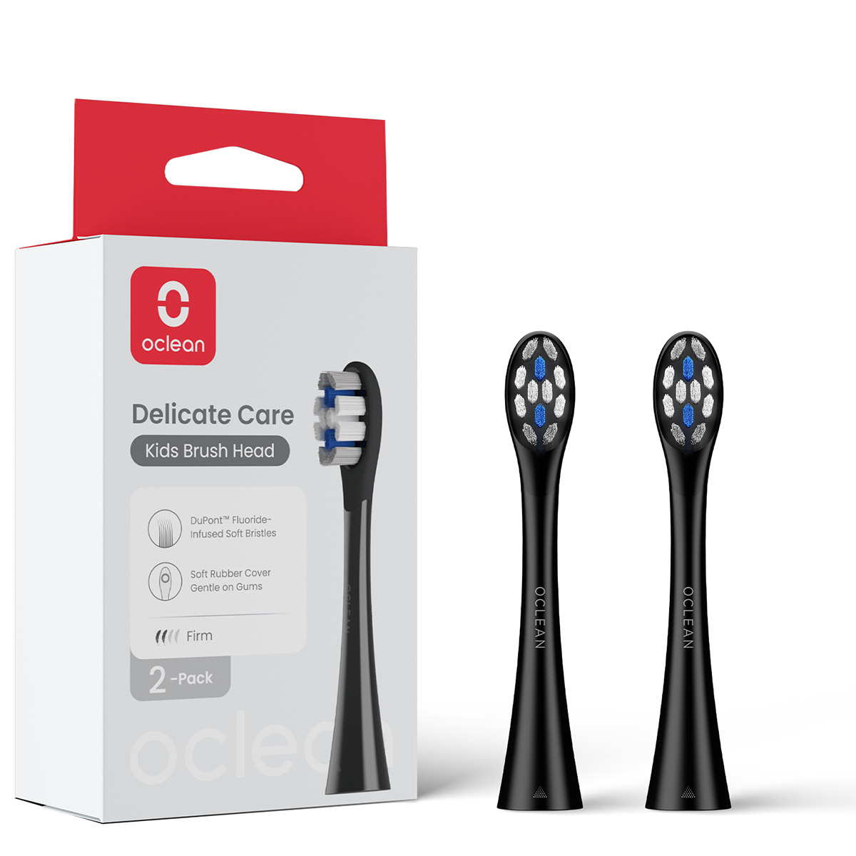 Насадка для зубной электрощетки Oclean X Kids P3K8 Black (2 шт) (6970810557398) Насадка для зубной электрощетки Oclean X Kids P3K8 Black (2 шт) (6970810557398)