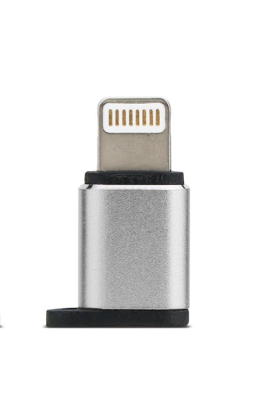 Адаптер Remax Visual micro USB - Lightning (F/M) Silver (RA-USB2-SILVER)