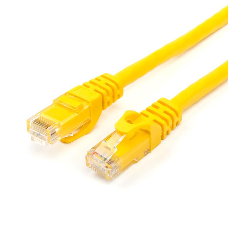 Патч-корд UTP Atcom RJ45, Cat.6, мідь, 2 м, жовтий