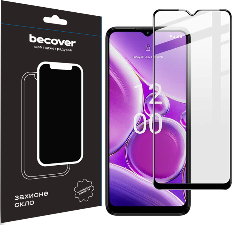 Защитное стекло BeCover для Nokia G42 5G Black (710729) Защитное стекло BeCover для Nokia G42 5G Black (710729)