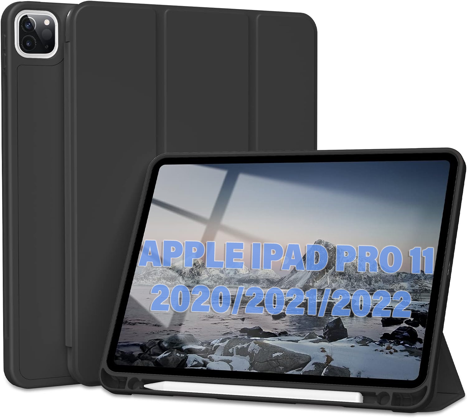 Чeхол-книжка BeCover Tri Fold Soft TPU с креплением Apple Pencil для Apple iPad Pro 11 2020/2021/2022 Black (711109) Чeхол-книжка BeCover Tri Fold Soft TPU с креплением Apple Pencil для Apple iPad Pro 11 2020/2021/2022 Black (711109)