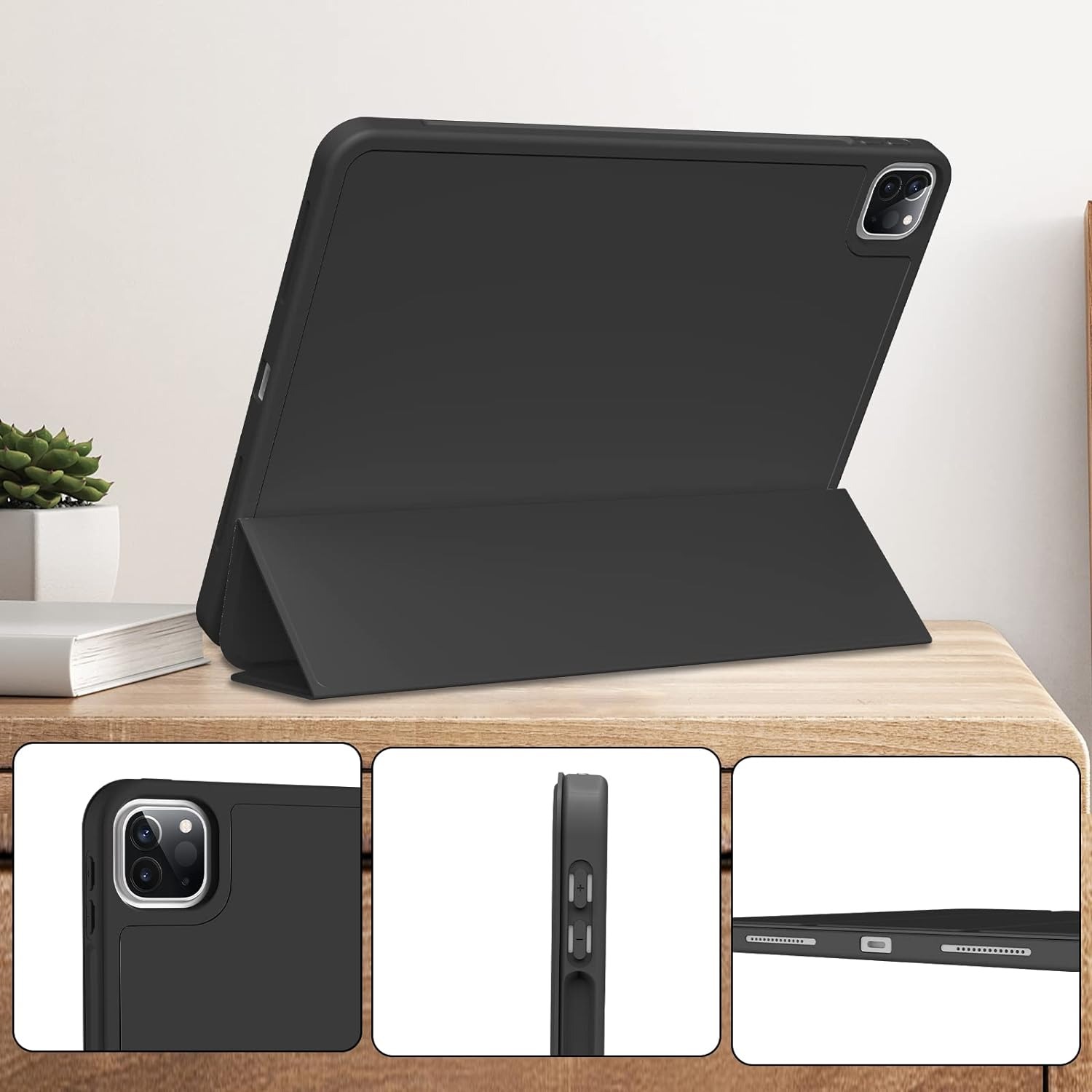 Чeхол-книжка BeCover Tri Fold Soft TPU с креплением Apple Pencil для Apple iPad Pro 11 2020/2021/2022 Black (711109) Чeхол-книжка BeCover Tri Fold Soft TPU с креплением Apple Pencil для Apple iPad Pro 11 2020/2021/2022 Black (711109)