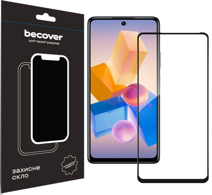 Защитное стекло BeCover для Infinix Hot 40 Pro (X6837) Black (711149) Защитное стекло BeCover для Infinix Hot 40 Pro (X6837) Black (711149)