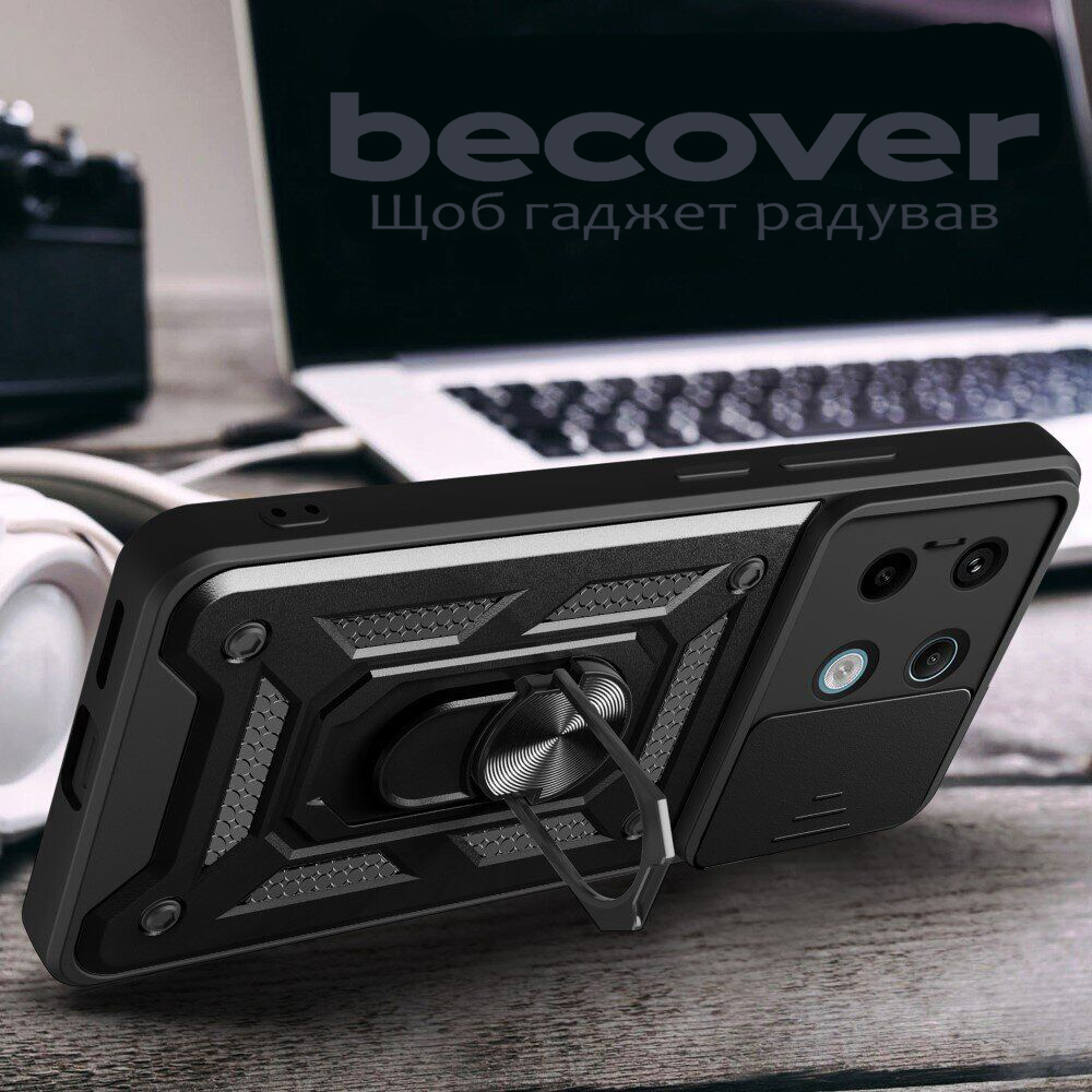 Чeхол-накладка BeCover Military для Poco X6 Pro Black (711157) Чeхол-накладка BeCover Military для Poco X6 Pro Black (711157)