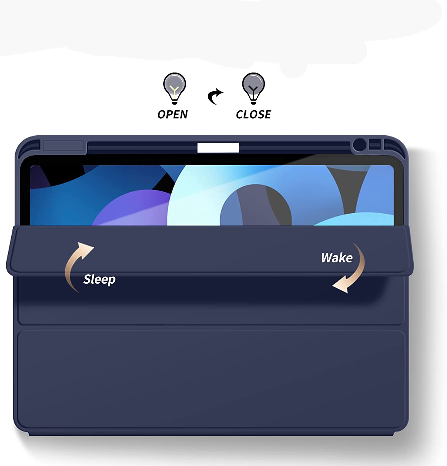 Чeхол BeCover Tri Fold Soft TPU с креплением Apple Pencil для Apple iPad Air 11 Чeхол BeCover Tri Fold Soft TPU с креплением Apple Pencil для Apple iPad Air 11