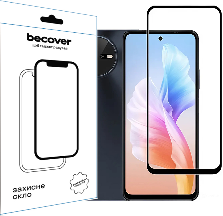 Защитное стекло BeCover для Oscal Tiger 12 Black (711579) Защитное стекло BeCover для Oscal Tiger 12 Black (711579)