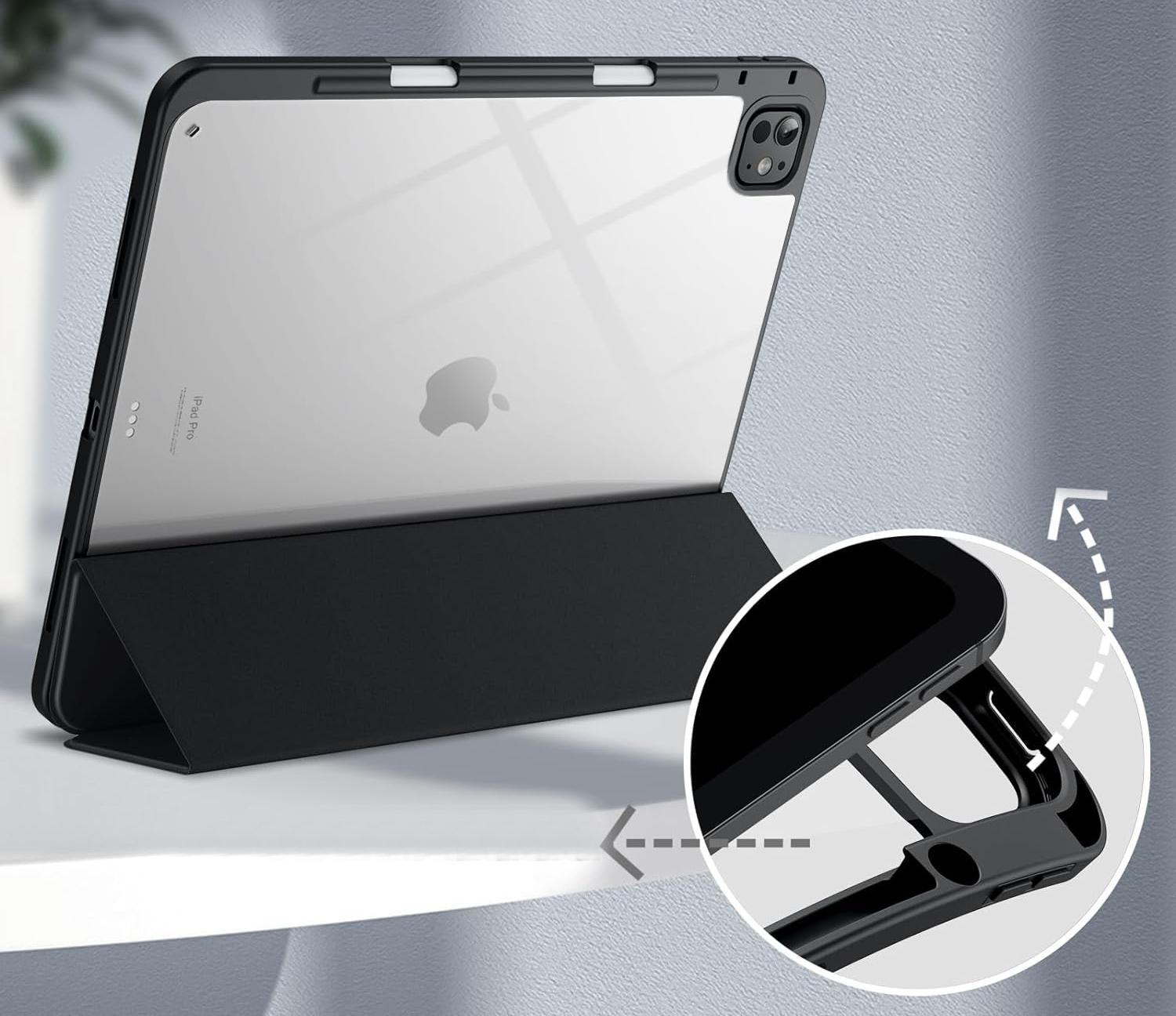 Чeхол-книжка BeCover Soft Edge TPU с креплением Apple Pencil для Apple iPad Pro 13 Чeхол-книжка BeCover Soft Edge TPU с креплением Apple Pencil для Apple iPad Pro 13