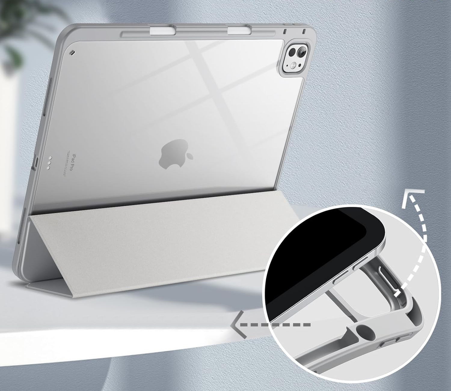 Чeхол-книжка BeCover Soft Edge TPU с креплением Apple Pencil для Apple iPad Pro 13 Чeхол-книжка BeCover Soft Edge TPU с креплением Apple Pencil для Apple iPad Pro 13