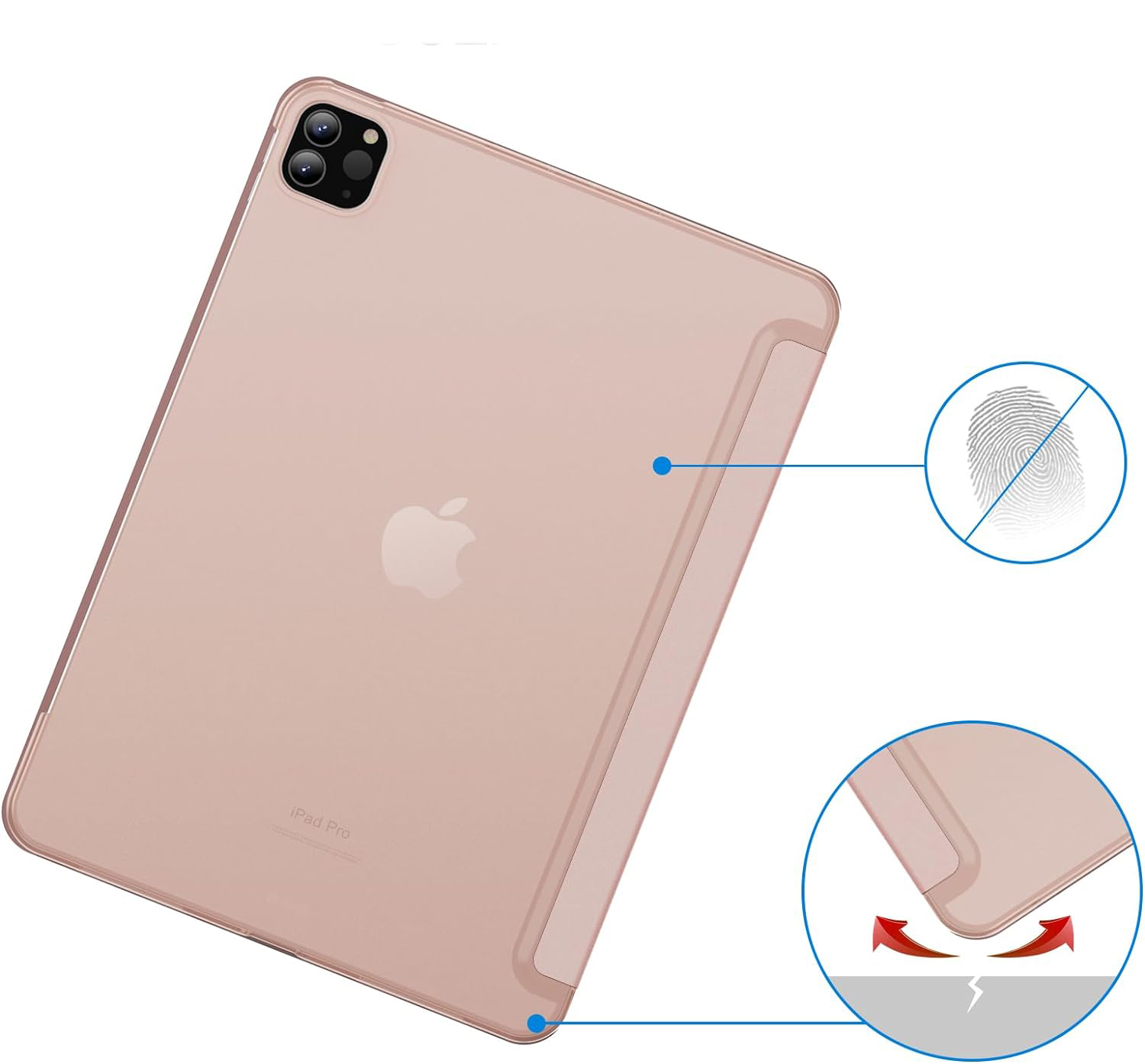 Чeхол-книжка BeCover Tri Fold Hard для Apple iPad Pro 12.9 2020/2021/2022 Pink (711721) Чeхол-книжка BeCover Tri Fold Hard для Apple iPad Pro 12.9 2020/2021/2022 Pink (711721)
