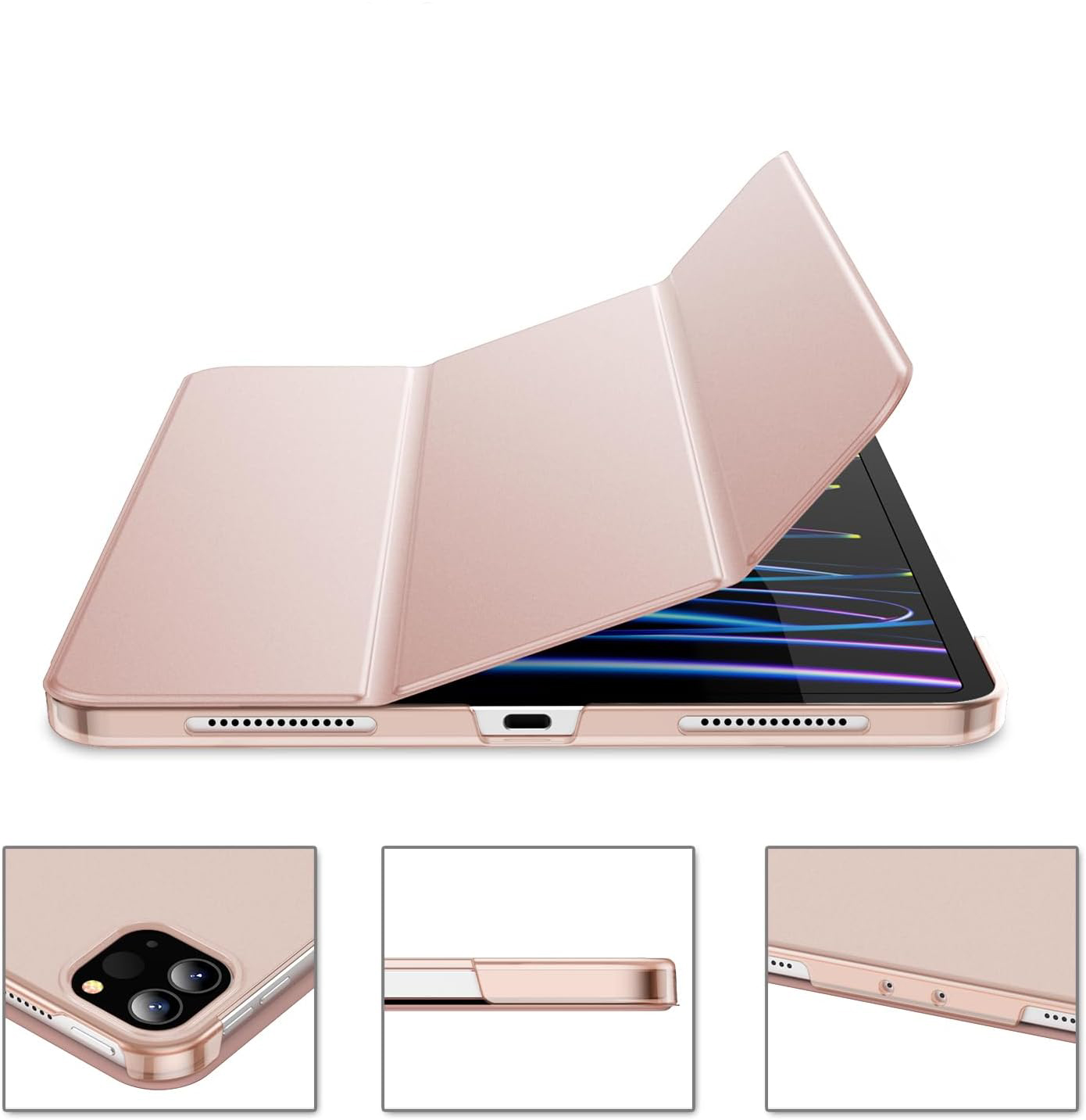 Чeхол-книжка BeCover Tri Fold Hard для Apple iPad Pro 12.9 2020/2021/2022 Pink (711721) Чeхол-книжка BeCover Tri Fold Hard для Apple iPad Pro 12.9 2020/2021/2022 Pink (711721)