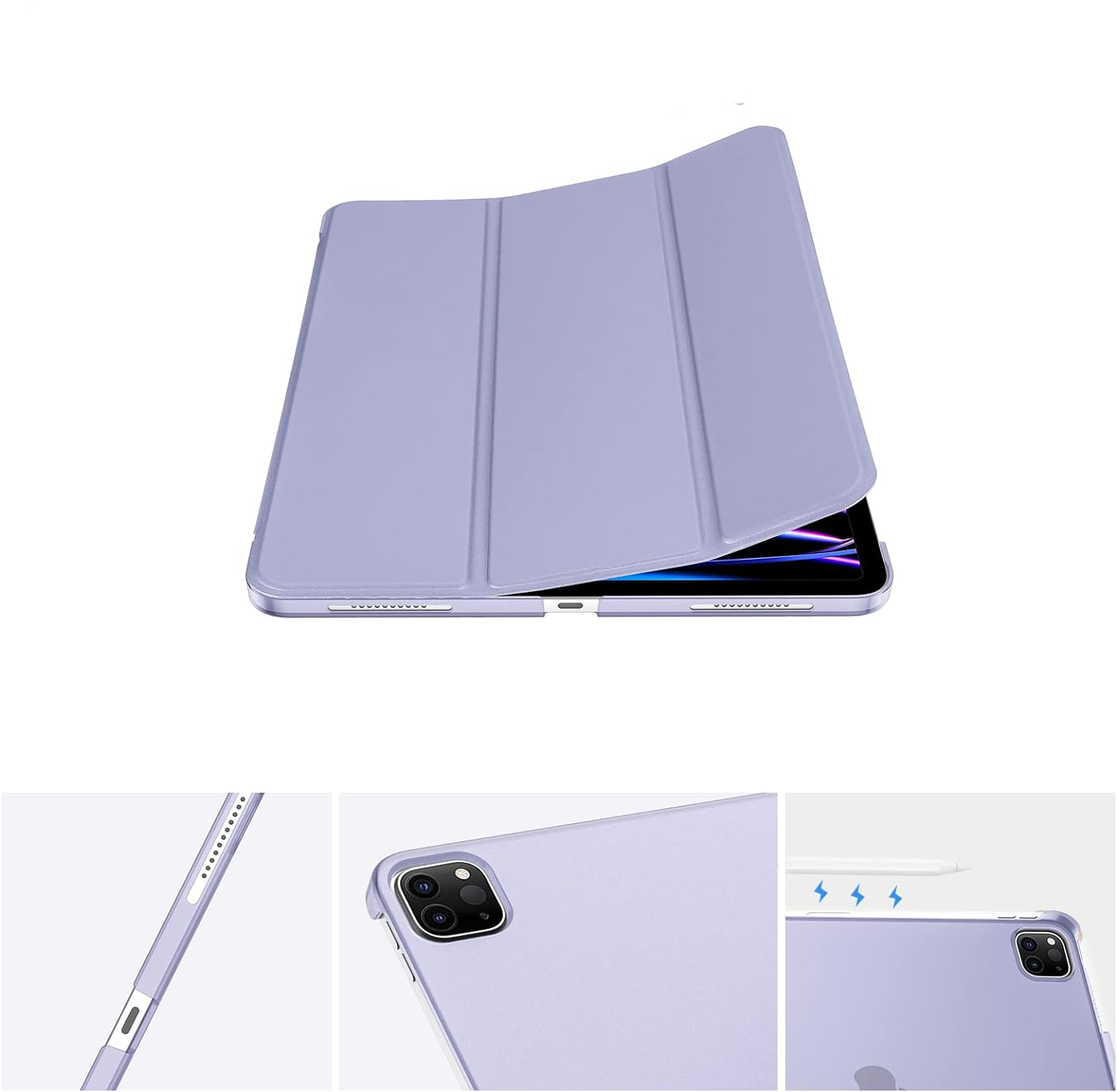 Чeхол-книжка BeCover Tri Fold Hard для Apple iPad Pro 12.9 2020/2021/2022 Purple (711722) Чeхол-книжка BeCover Tri Fold Hard для Apple iPad Pro 12.9 2020/2021/2022 Purple (711722)