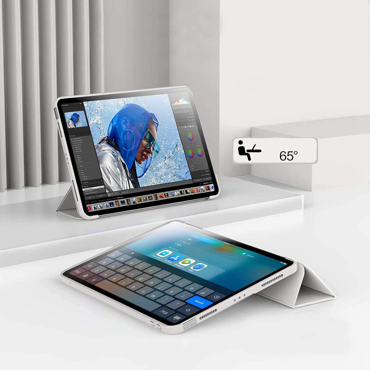 Чeхол-книжка BeCover Tri Fold Soft TPU Silicone для Apple iPad Pro 12.9 2020/2021/2022 Beige (711736) Чeхол-книжка BeCover Tri Fold Soft TPU Silicone для Apple iPad Pro 12.9 2020/2021/2022 Beige (711736)