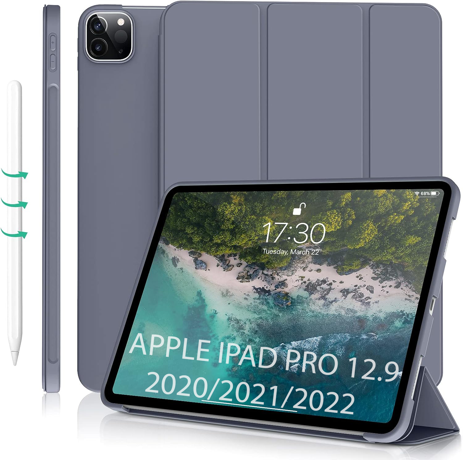 Чeхол-книжка BeCover Tri Fold Soft TPU Silicone для Apple iPad Pro 12.9 2020/2021/2022 Purple (711739) Чeхол-книжка BeCover Tri Fold Soft TPU Silicone для Apple iPad Pro 12.9 2020/2021/2022 Purple (711739)