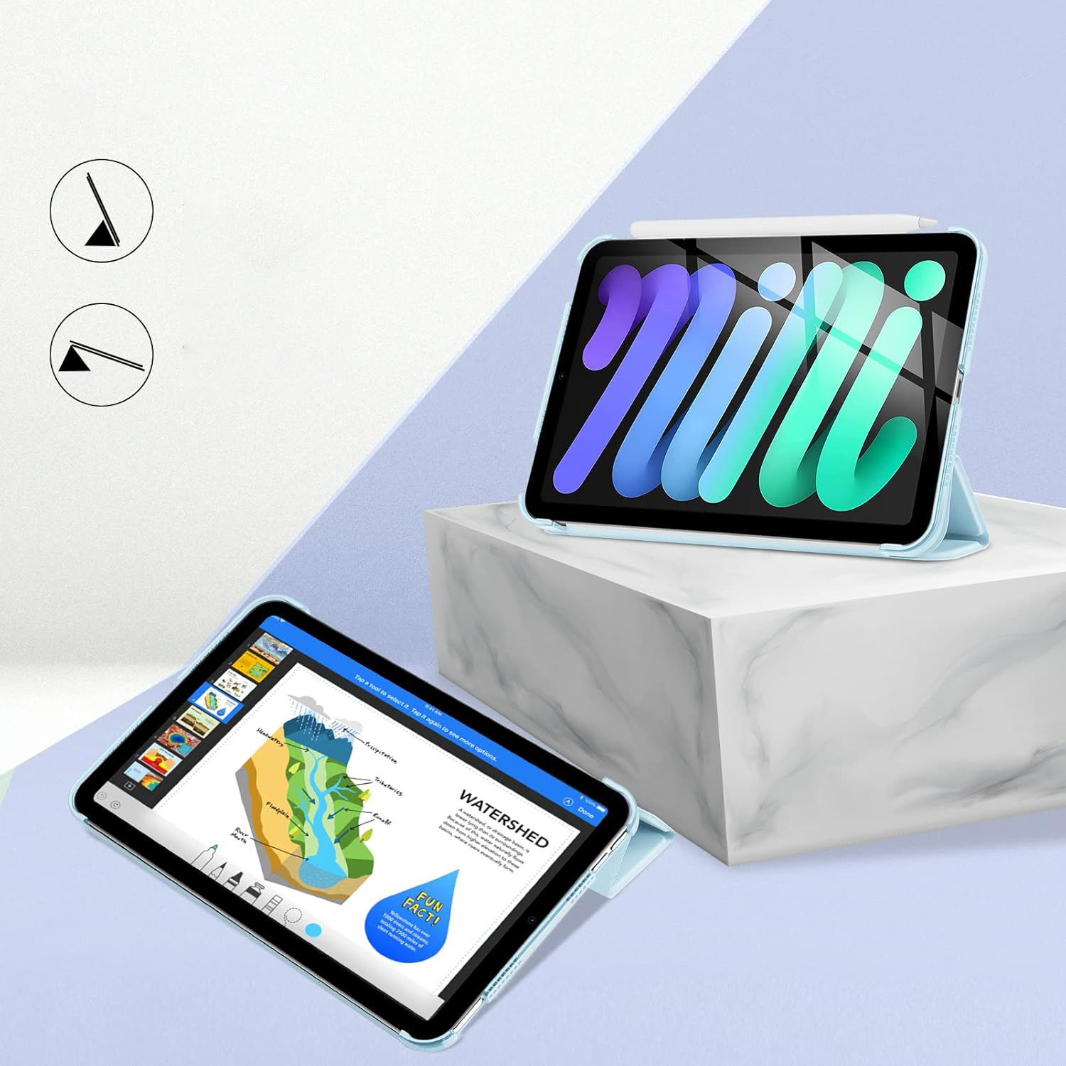 Чeхол-книжка BeCover Tri Fold Hard для Apple iPad Mini 7 2024 8.3 Чeхол-книжка BeCover Tri Fold Hard для Apple iPad Mini 7 2024 8.3