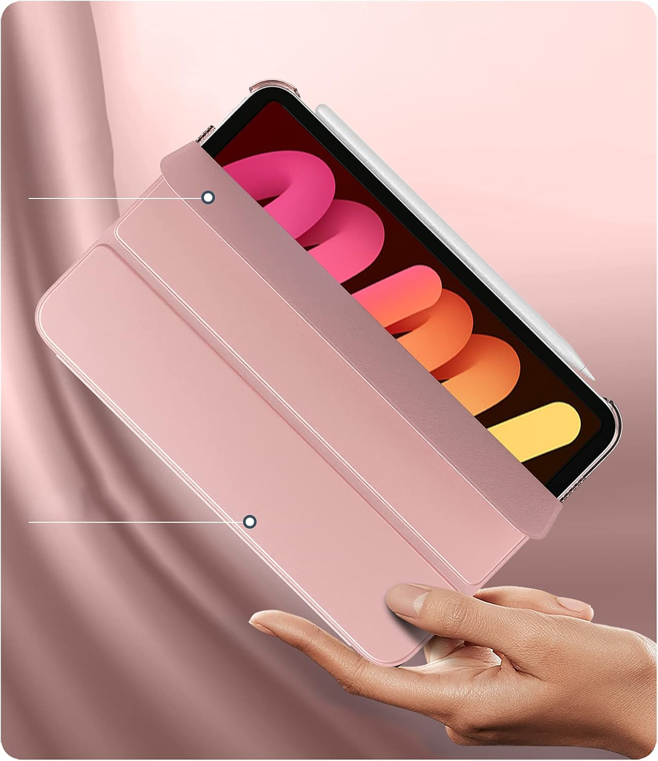 Чeхол-книжка BeCover Tri Fold Hard для Apple iPad Mini 7 2024 8.3 Чeхол-книжка BeCover Tri Fold Hard для Apple iPad Mini 7 2024 8.3