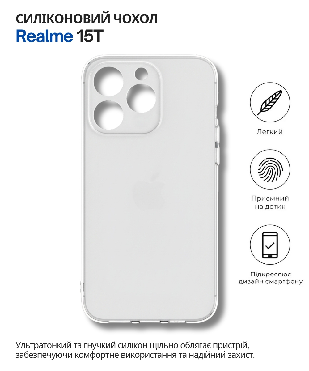 Чeхол-накладка BeCover для Realme 15T Transparancy (714695) Чeхол-накладка BeCover для Realme 15T Transparancy (714695)