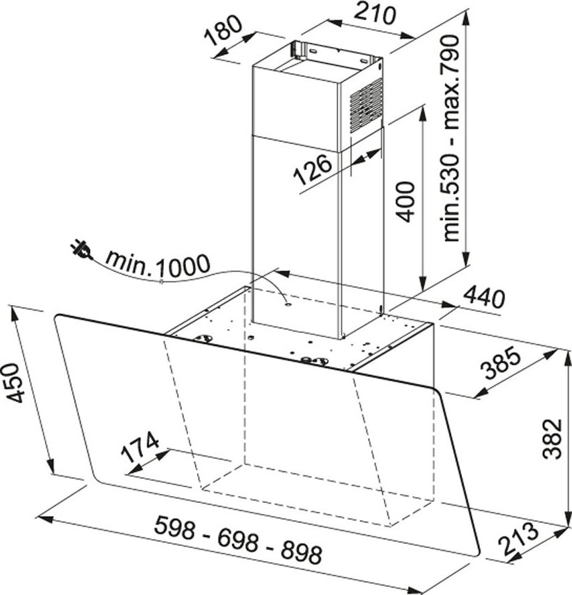Витяжка Franke Evo Plus FPJ 925 V BK/SS (330.0528.067)