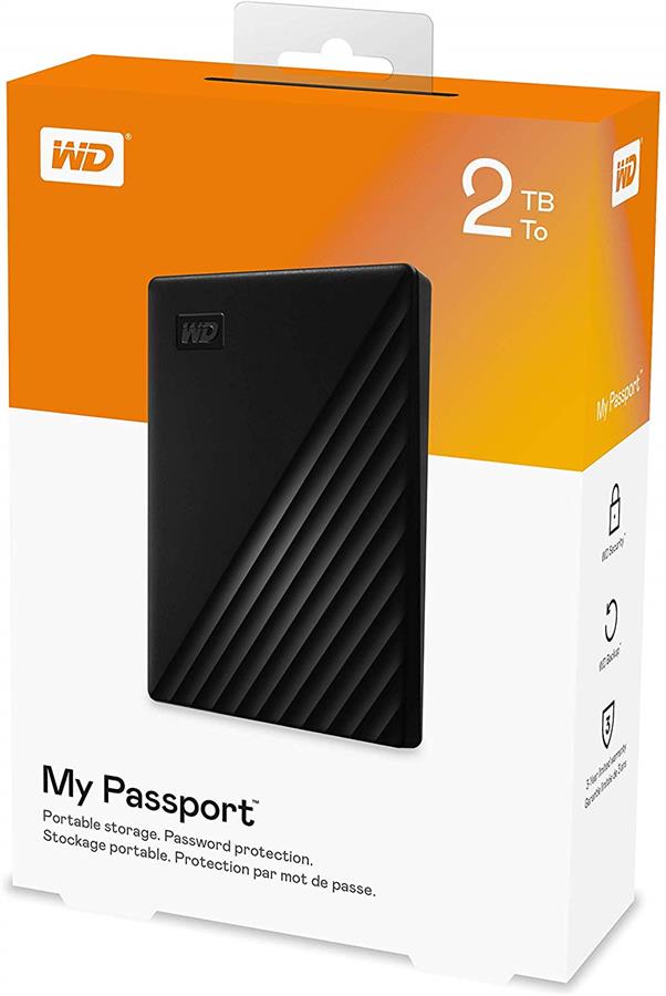 Зовнішній жорсткий диск 2.5" USB 2.0TB WD My Passport Black (WDBYVG0020BBK-WESN)