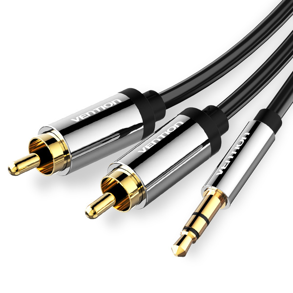 Кабель Vention 3.5 мм - 2xRCA (M/M), 2 м, Black (BCFBH)