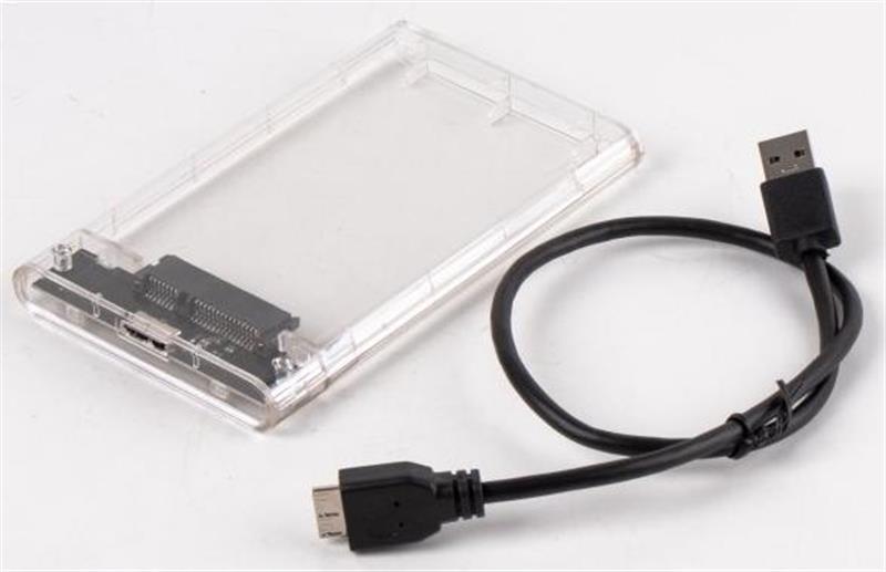 Зовнішній карман USB3.0 для HDD/SSD SATA 2.5" AgeStar 3UB2P4 Transparent