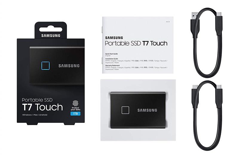 Накопичувач зовнішній SSD 2.5" USB 2.0TB Samsung T7 Touch Black (MU-PC2T0K/WW)